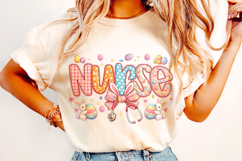 Nurse Easter PNG, Happy Easter PNG, Easter Coquette Nurse Product Image 4
