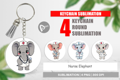 Keychain Nurse Elephant Product Image 1