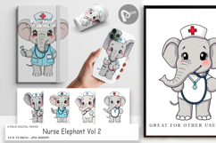 Digital Paper Nurse Elephant Product Image 1