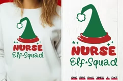 Nurse Elf Squad SVG | Christmas Nurse SVG for Crafting Product Image 1
