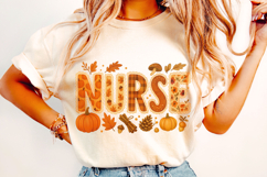 Nurse Fall PNG, Autumn Nurse PNG, Nursing PNG, Stethescope Product Image 2