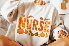 Nurse Fall PNG, Autumn Nurse PNG, Nursing PNG, Stethescope Product Image 3