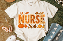 Nurse Fall PNG, Autumn Nurse PNG, Nursing PNG, Stethescope Product Image 5