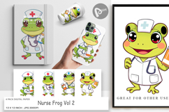 Digital Paper Nurse Frog Product Image 1