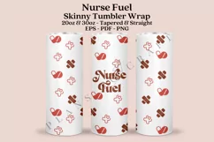 nurse fuel skinny tumbler sublimation design for 20oz and 30oz skinny tumbler sublimation wrap