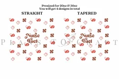 nurse fuel skinny tumbler sublimation design for 20oz and 30oz skinny tumbler sublimation wrap