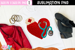 Heart Crochet Sublimation Design