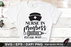 Nurse in progress please wait SVG - Valentine&#039;s Day Design Product Image 1