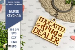 Nurse Wooden Keychains Laser Cut Bundle. Nurse Keychains SVG Product Image 3
