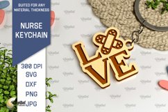 Nurse Wooden Keychains Laser Cut Bundle. Nurse Keychains SVG Product Image 5
