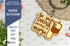 Nurse Wooden Keychains Laser Cut Bundle. Nurse Keychains SVG Product Image 6