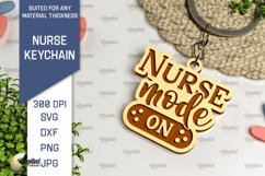 Nurse Wooden Keychains Laser Cut Bundle. Nurse Keychains SVG Product Image 7