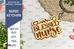 Nurse Wooden Keychains Laser Cut Bundle. Nurse Keychains SVG Product Image 9