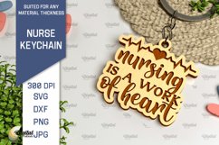 Nurse Wooden Keychains Laser Cut Bundle. Nurse Keychains SVG Product Image 11