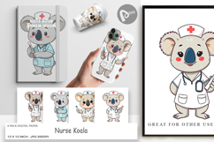 Digital Paper Nurse Koala Product Image 1