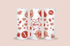 nurse life skinny tumbler sublimation design for 20oz and 30oz skinny tumbler sublimation wrap