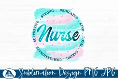 Nurse Sublimation Design | Nurse Life PNG for T-shirts Mugs Product Image 2