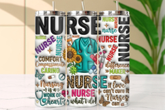 Nurse Life Sunflower and Leopard Print Tumbler Wrap Product Image 1