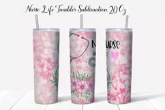 Nurse Tumbler Sublimation PNG Product Image 1