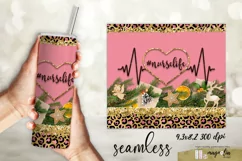 Nurse life XMAS tumbler wrap sublimatiion design png Product Image 2