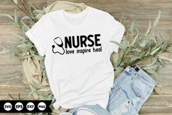 Nurse love inspire heal - Nurse SVG Design Product Image 1