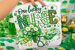One Lucky Nurse PNG, St Patrick's Day Nurse PNG, Lucky Nurse Product Image 3