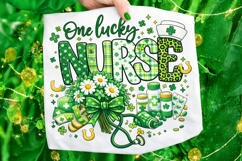 One Lucky Nurse PNG, St Patrick's Day Nurse PNG, Lucky Nurse Product Image 1