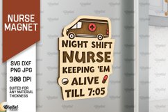 Nurse Wooden Magnets Laser Cut Bundle. Fridge Magnets SVG Product Image 12