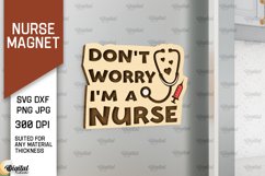 Nurse Wooden Magnets Laser Cut Bundle. Fridge Magnets SVG Product Image 6