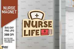 Nurse Wooden Magnets Laser Cut Bundle. Fridge Magnets SVG Product Image 9