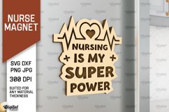 Nurse Wooden Magnets Laser Cut Bundle. Fridge Magnets SVG Product Image 11
