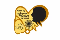 Mother Nurse Decoration Sign Laser Cut SVG Design Template Product Image 2
