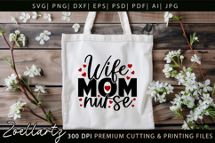 Mom Nurse SVG for Cricut Mama Mothers Day T-shirt Mug Design Product Image 6