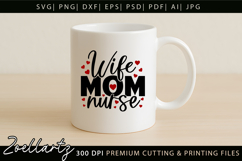 Mom Nurse SVG for Cricut Mama Mothers Day T-shirt Mug Design Product Image 4