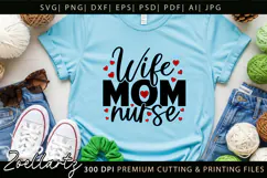 Mom Nurse SVG for Cricut Mama Mothers Day T-shirt Mug Design Product Image 1
