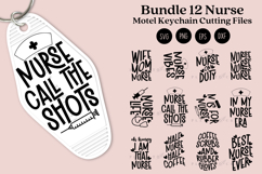 Nurse motel keychain SVG design featuring a retro key tag style, suitable for creating themed keychains using Cricut or Silhouette, ideal for healthcare-inspired craft and design projects.