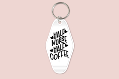 Nurse motel keychain SVG design featuring a retro key tag style, suitable for creating themed keychains using Cricut or Silhouette, ideal for healthcare-inspired craft and design projects.