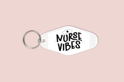 Nurse motel keychain SVG design featuring a retro key tag style, suitable for creating themed keychains using Cricut or Silhouette, ideal for healthcare-inspired craft and design projects.