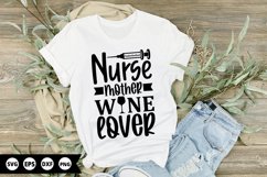 Nurse Mother Wine Lover - Nurse SVG Design Product Image 1