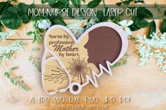 Mother Nurse Decoration Sign Laser Cut SVG Design Template Product Image 1