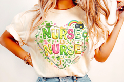 Lucky Nurse PNG, St Patrick's Day Nurse PNG, Nurse Life PNG Product Image 3