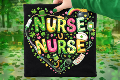 Lucky Nurse PNG, St Patrick's Day Nurse PNG, Nurse Life PNG Product Image 7