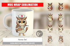 Mug Wrap Nurse Owl Product Image 1
