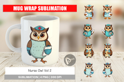 Mug Wrap Nurse Owl Product Image 1