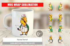 Mug Wrap Nurse Parrot Product Image 1