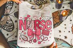 Nurse Valentine's Day PNG, Nurse Mom PNG, Coquette Bow PNG Product Image 3