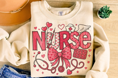 Nurse Valentine's Day PNG, Nurse Mom PNG, Coquette Bow PNG Product Image 4
