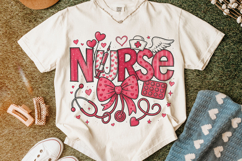 Nurse Valentine's Day PNG, Nurse Mom PNG, Coquette Bow PNG Product Image 5