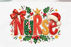 Nurse PNG, Funny Christmas PNG, Christmas Sublimation Product Image 5