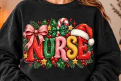 Nurse PNG, Funny Christmas PNG, Christmas Sublimation Product Image 2
